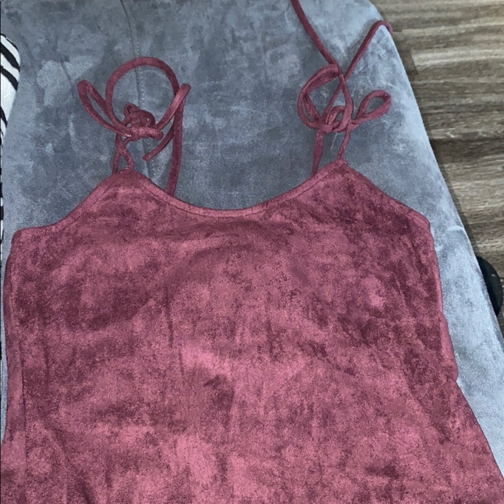 Xs purple velvet bodysuit